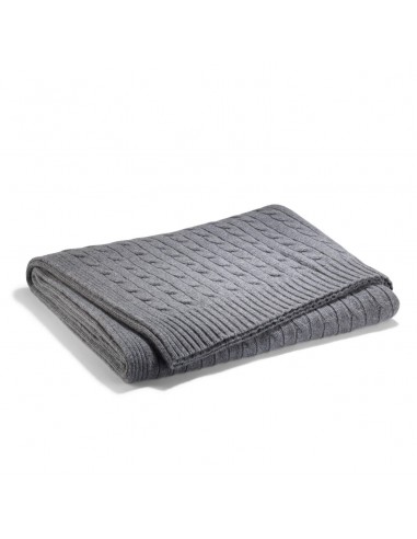 Plaid Cable Cachemire torsadé Modern Charcoal prix