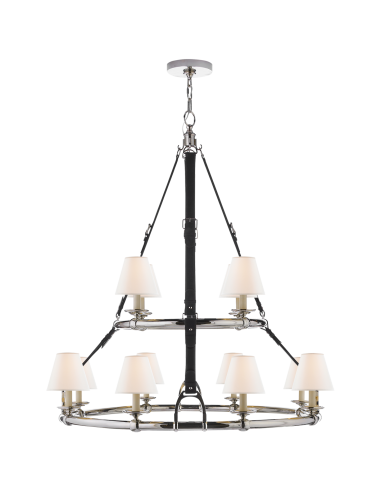 Chandelier Double Westbury Nickel - Chocolat 50% de réduction en Octobre 2024