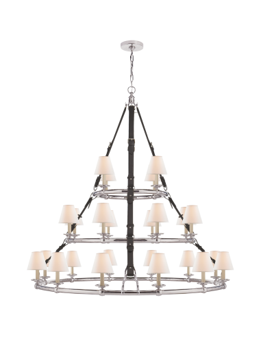 Chandelier Triple Westbury Nickel - Chocolat de France