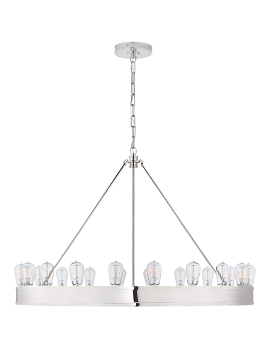 Chandelier Roark 40'' Nickel hantent personnes