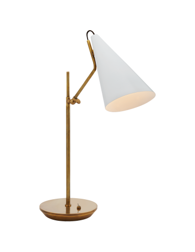 Lampe de Table Clemente - Laiton - Blanc Les magasins à Paris et en Île-de-France