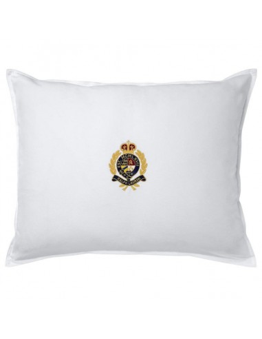 Coussin RL Crest Blanc solde