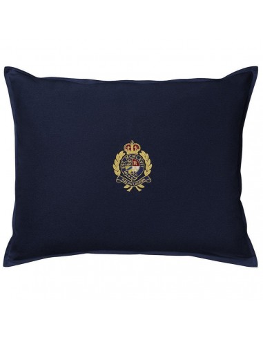 Coussin RL Crest Bleu Marine pas cher