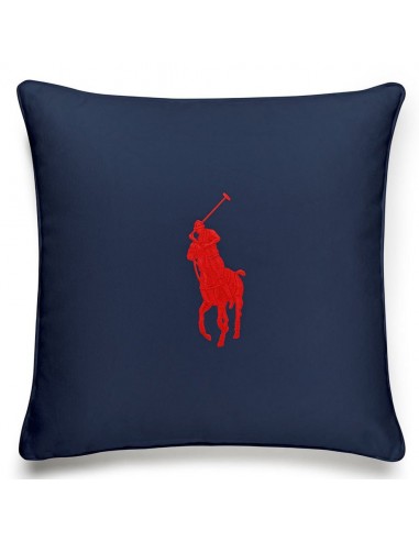 Coussin Bleu Marine Pony Rouge brillant des détails fins