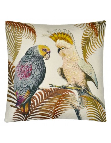 Coussin Parrot And Palm Parchment l'évolution des habitudes 