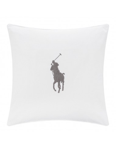 Coussin Blanc Pony Gris Galet une grave pollution 