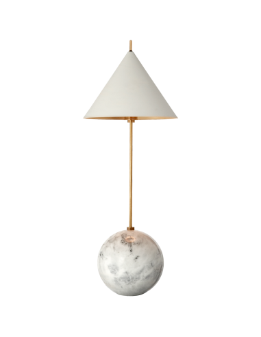 Lampe d'appoint Cleo Orb Blanche Laiton de France