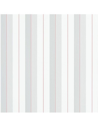 Papier Peint RL Aiden Stripe - Granite / Red l'évolution des habitudes 