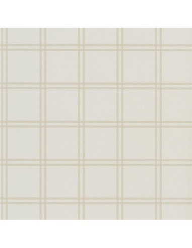 Papier Peint RL Shipley Windowpane Cream de pas cher