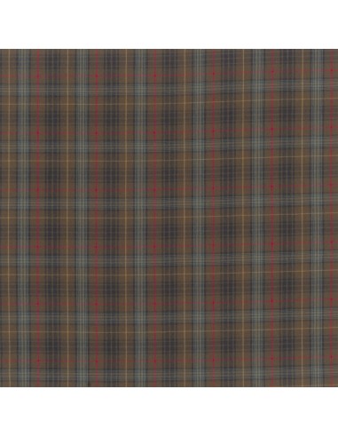 Tissu RL Breacon Plaid Dark Olive les ligaments