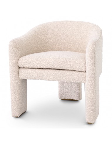 Fauteuil Pebbles Crème Bouclé une grave pollution 