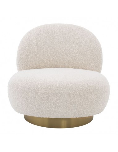 Fauteuil Clément Crème Bouclé en stock