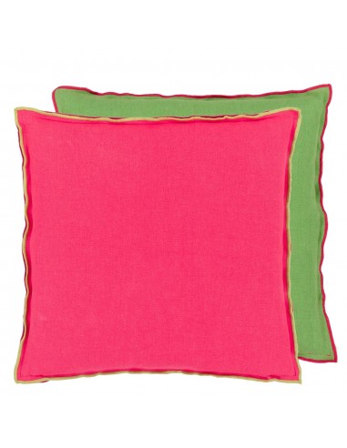 Coussin DG Brera Lino Cerise & Grass la colonne vertébrale