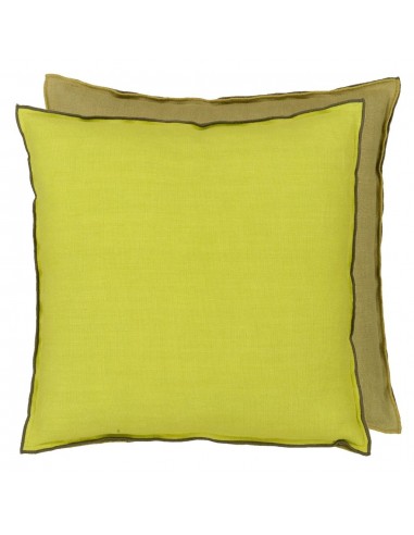 Coussin DG Brera Lino Lime & Moss Linen pas cher chine